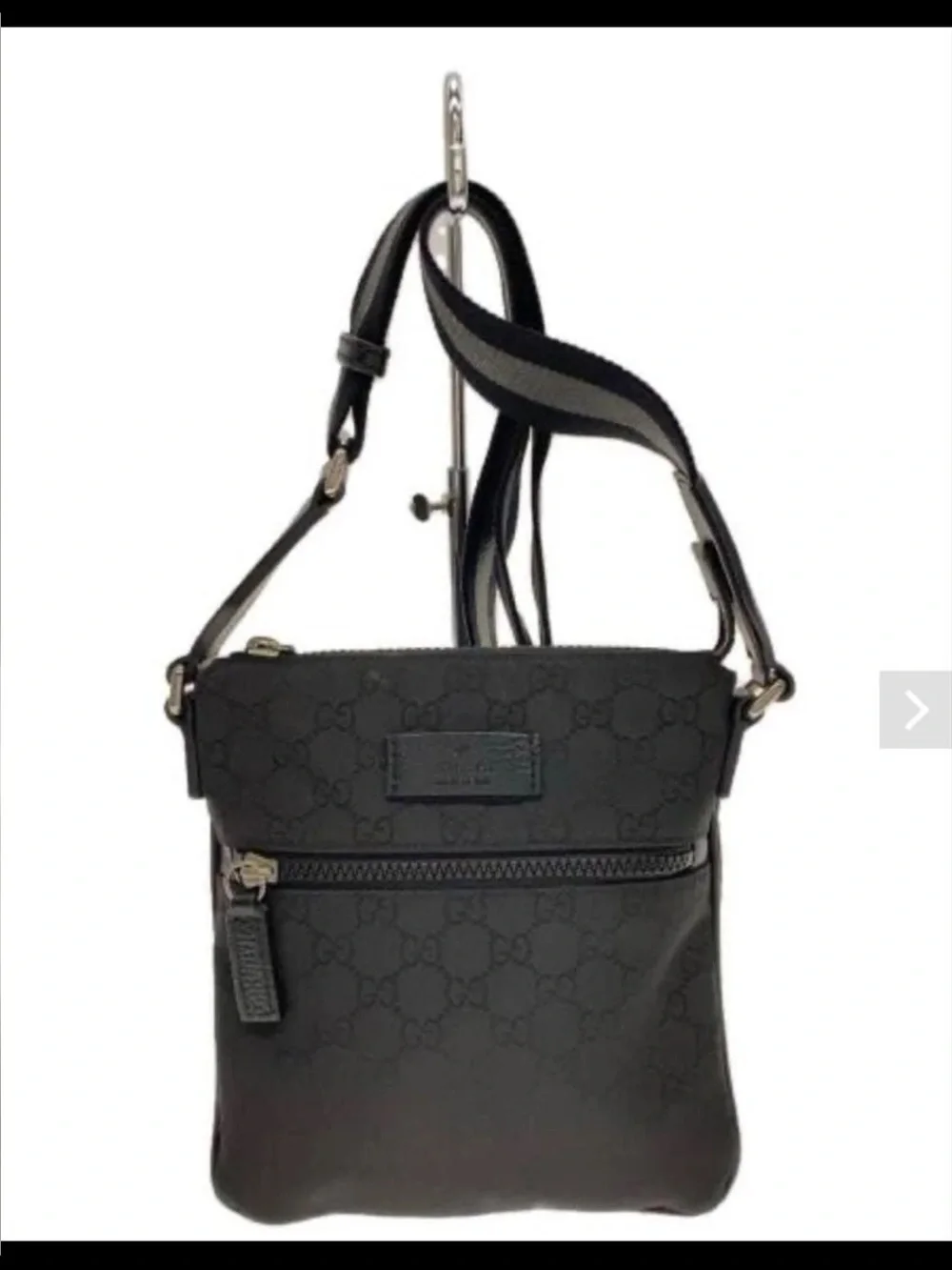 Gucci Black Monogram Messenger Crossbody